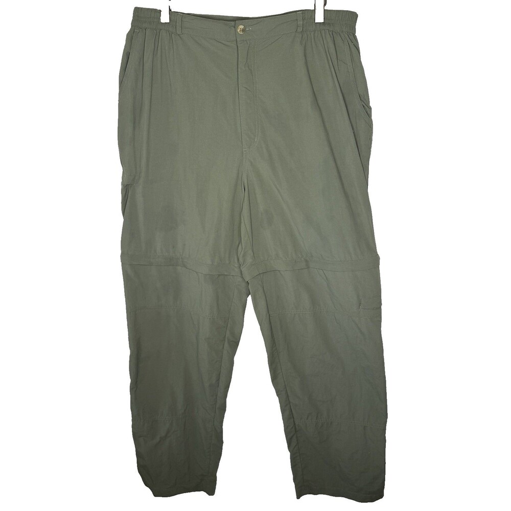 Vintage Joe's Outdoors Mens XL Green Convertible Pants Y2K 90s *STAINED